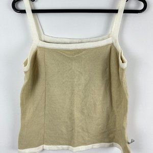 President Stone Tank Top Women's Size L Beige 100% Acrylic